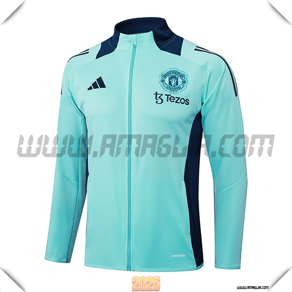 Giacca Calcio Manchester United Verde 2025 2026