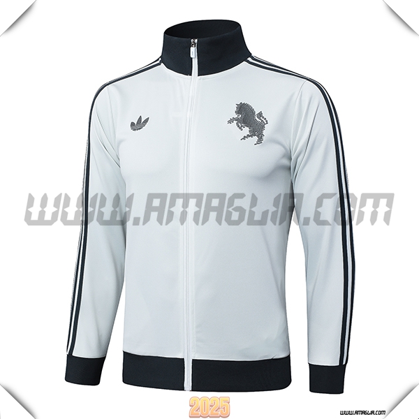 Giacca Calcio Juventus Grigio Chiaro 2025 2026