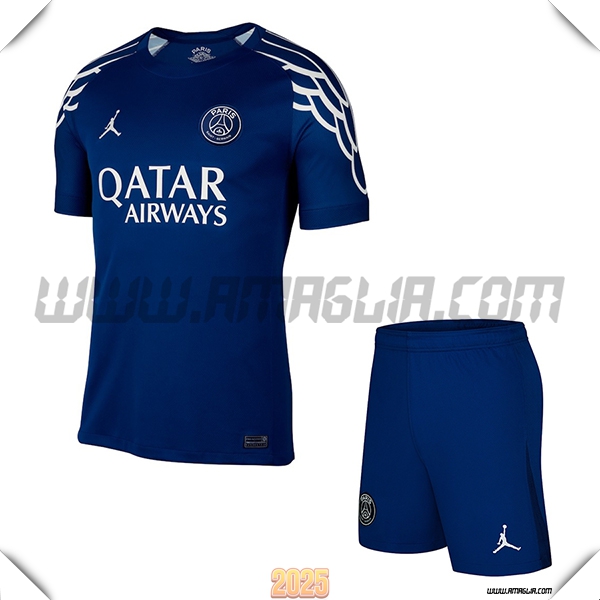 Nuovo Maglia Calcio Paris PSG Bambino Quarto 2024 2025