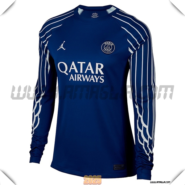 Nuovo Maglia Calcio Paris PSG Maniche lunghe Donne Quarto 2024 2025