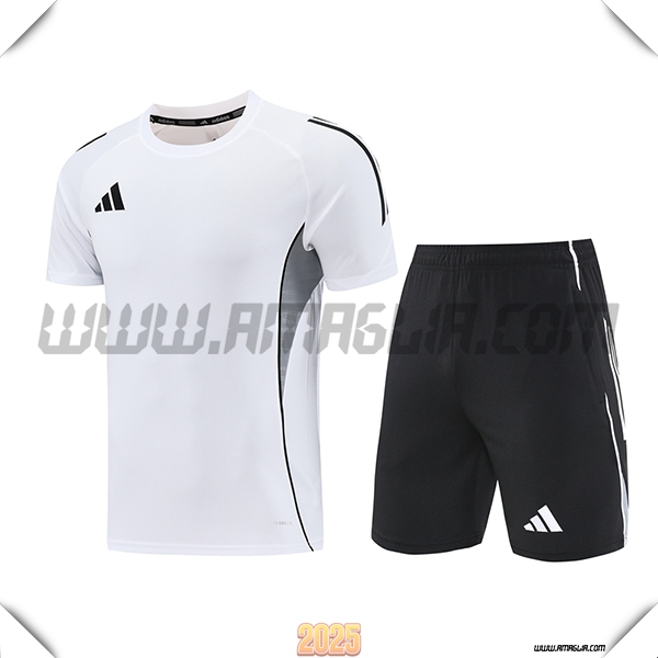 Kit Maglia Allenamento Adidas Bianco 2025 2026