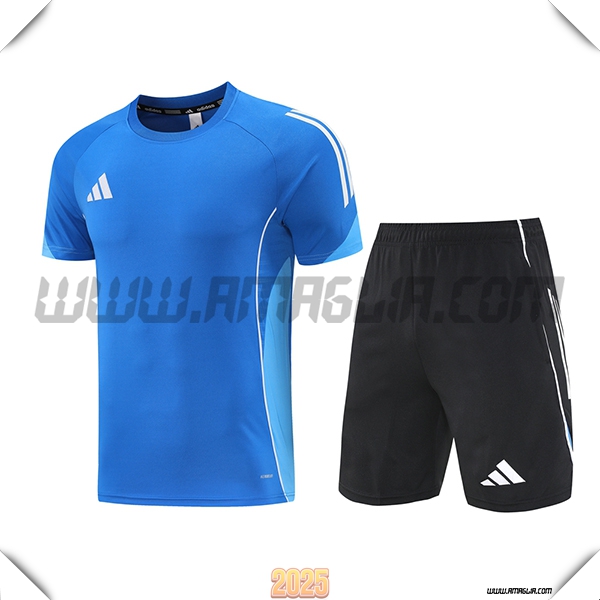 Kit Maglia Allenamento Adidas Blu 2025 2026
