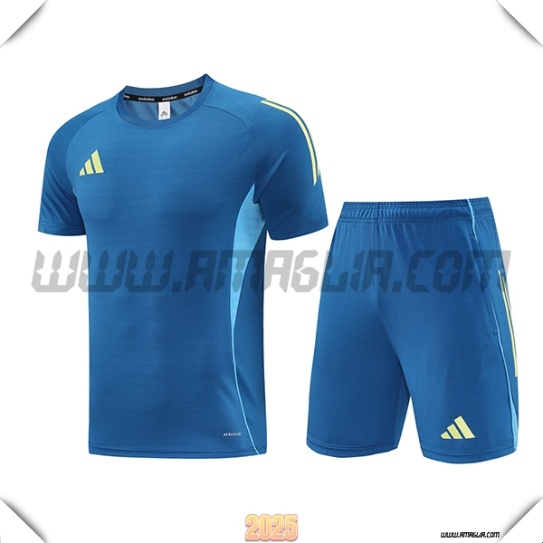 Kit Maglia Allenamento Adidas Blu 2025 2026 -02