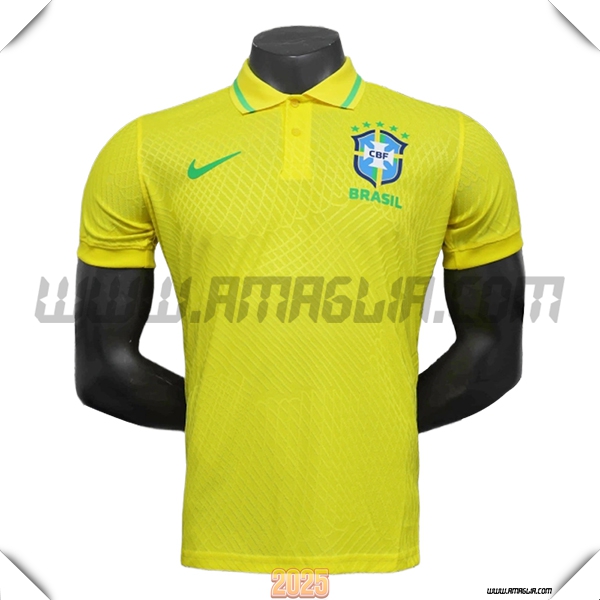 Maglia Polo Brasile Giallo 2025 2026
