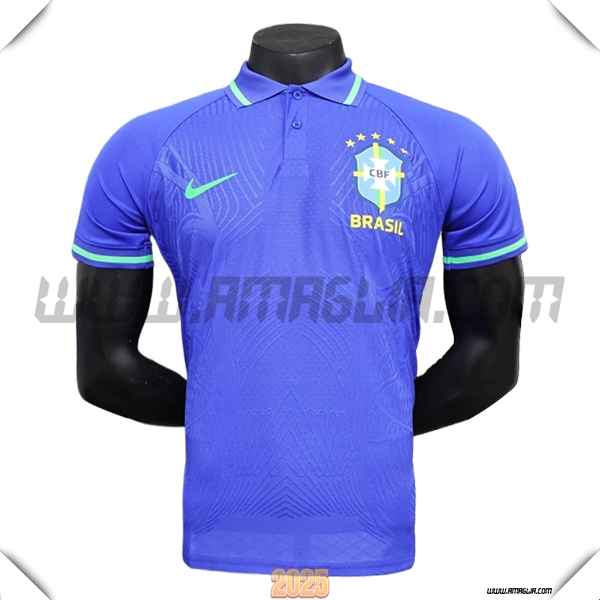 Maglia Polo Brasile Blu 2025 2026