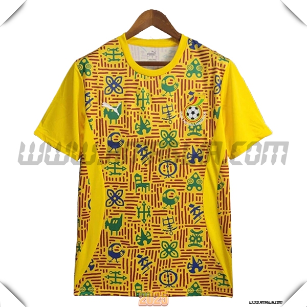 T Shirt Allenamento Ghana Giallo 2025 2026