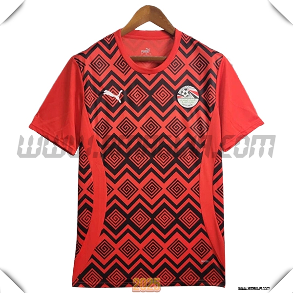 T Shirt Allenamento Egypte Rosso/Nero 2025 2026