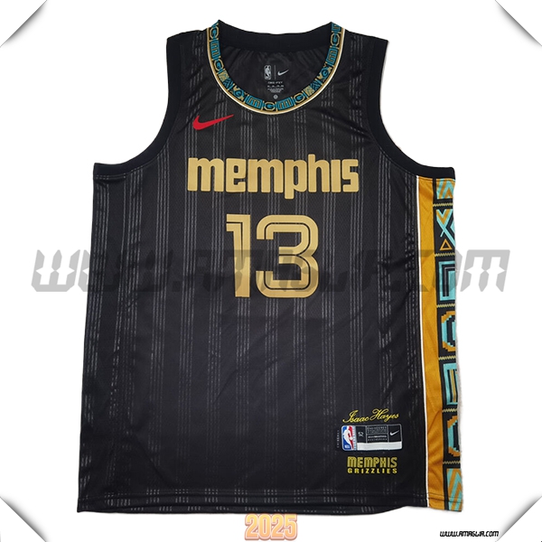 Maglia Memphis Grizzlies (JACKSON JR. #13) 2025/26 Beige/Arancia/Nero
