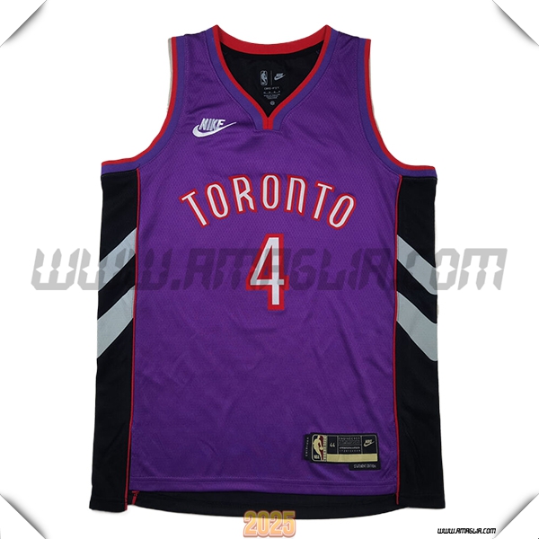 Maglia Toronto Raptors (BARNES #4) 2025/26 viola/Nero