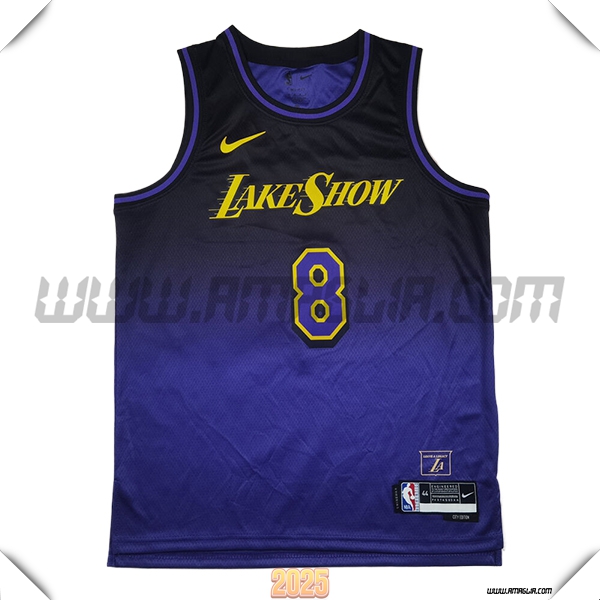 Maglia Los Angeles Lakers (BRYANT #8#24) 2025/26 Nero/viola