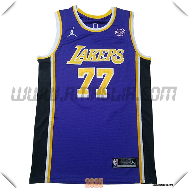 Maglia Los Angeles Lakers (DONCIC #77) 2025/26 viola/Nero/Giallo