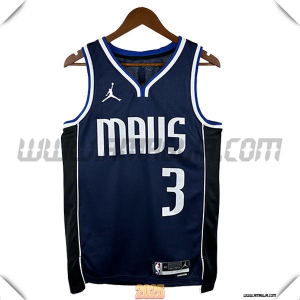 Maglia Dallas Mavericks (DAVIS III #3) 2024/25 Blu Scuro