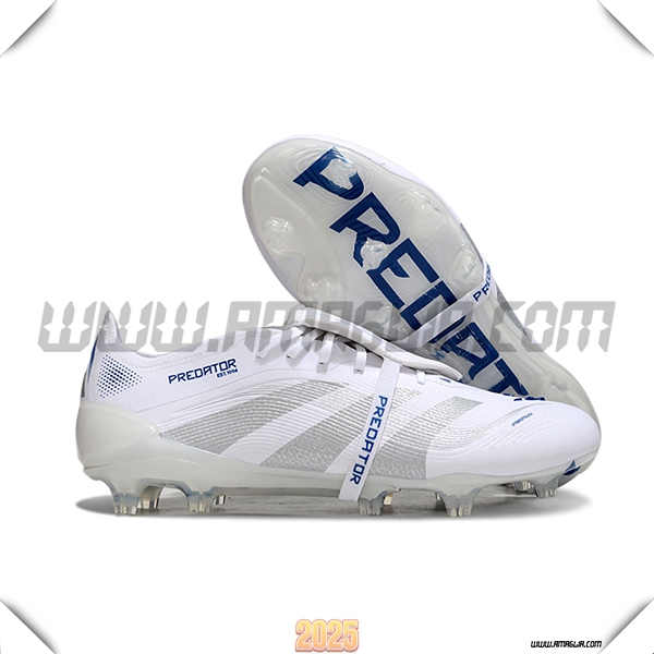 Adidas Scarpe Da Calcio 25 Predator Elite Tongue FG Bianco/Grigio