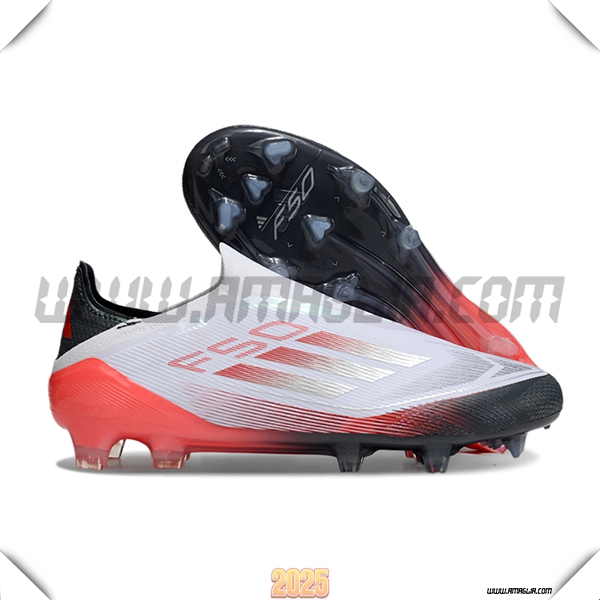Adidas Scarpe Da Calcio F50 Elite Laceless FG Bianco/Arancia/Nero
