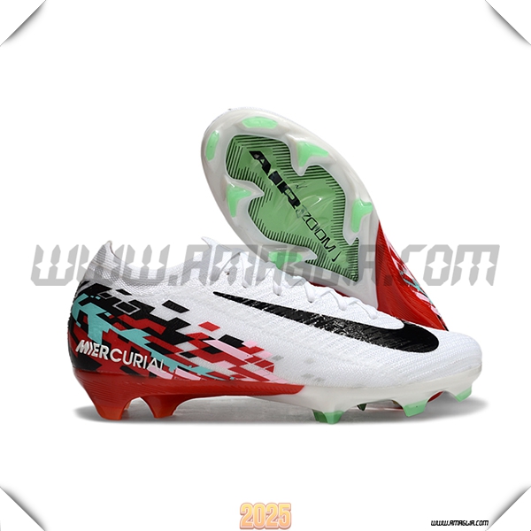 Nike Scarpe Da Calcio AIR Zoom Mercurial Vapor 16 Elite XXV FG Bianco/Nero/Rosso