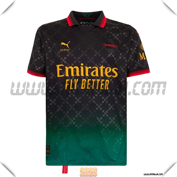 Nuovo Maglia da AC Milan Quarto 2024 2025 Nero