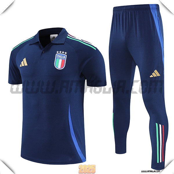 Kit Maglia Polo Italia blu navy 2025 2026