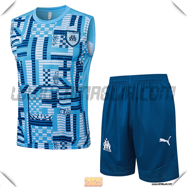 Kit Canotta Allenamento Marsiglia Blu 2025 2026