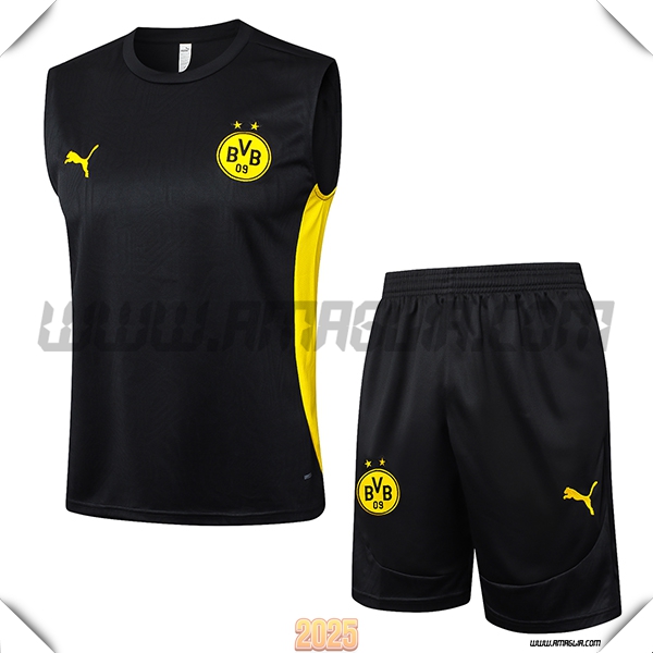 Kit Canotta Allenamento Dortmund Nero/Giallo 2025 2026
