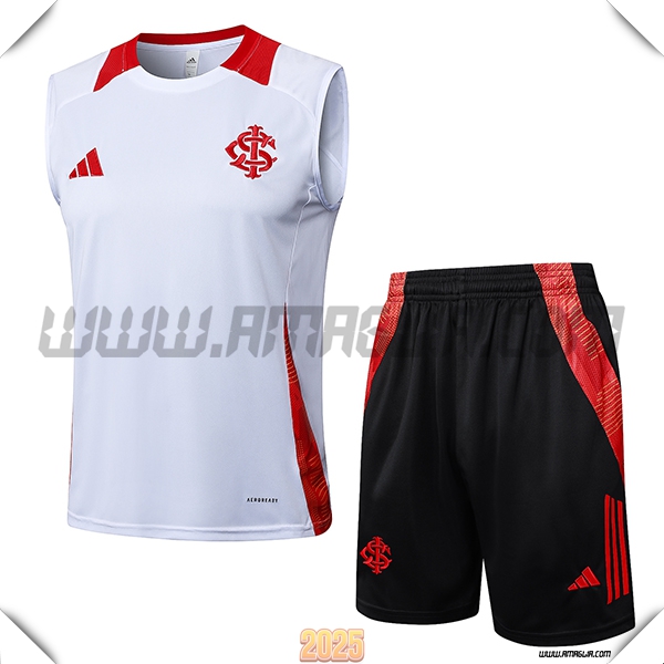 Kit Canotta Allenamento Internacional Bianco/Rosso 2025 2026