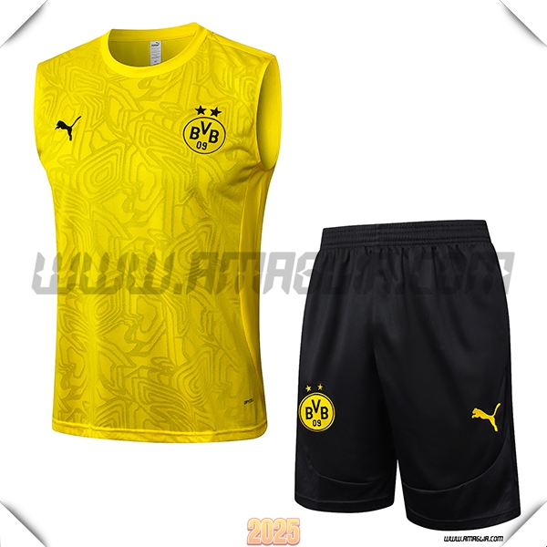 Kit Canotta Allenamento Dortmund Giallo 2025 2026