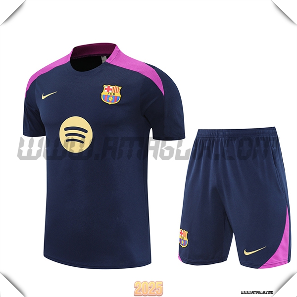 Kit Maglia Allenamento FC Barcellona Blu Reale 2025 2026