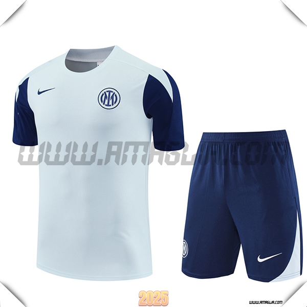 Kit Maglia Allenamento Inter Milan Grigio Chiaro 2025 2026