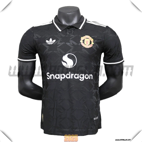 Maglia Polo Manchester United Nero/Bianco 2025 2026