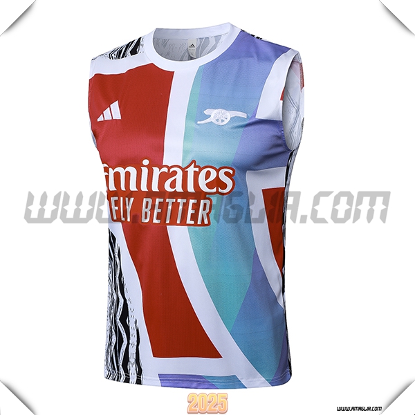 Canotta Allenamento Arsenal Bianco/Blu/Rosso 2025 2026