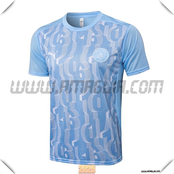 T Shirt Allenamento Manchester City Blu/Bianco 2025 2026