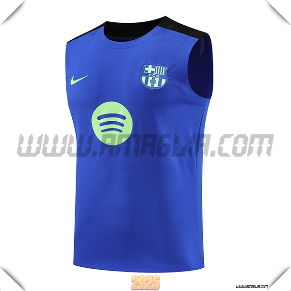 Canotta Allenamento FC Barcellona Blu/Nero/Verde 2025 2026