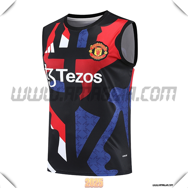 Canotta Allenamento Manchester United Nero/Blu/Rosso 2025 2026