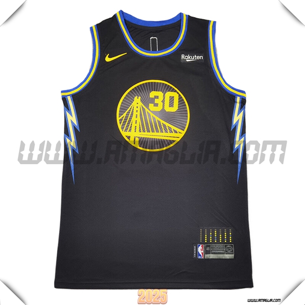 Maglia Golden State Warriors (CURRY #30) 2025/26 Nero/Giallo