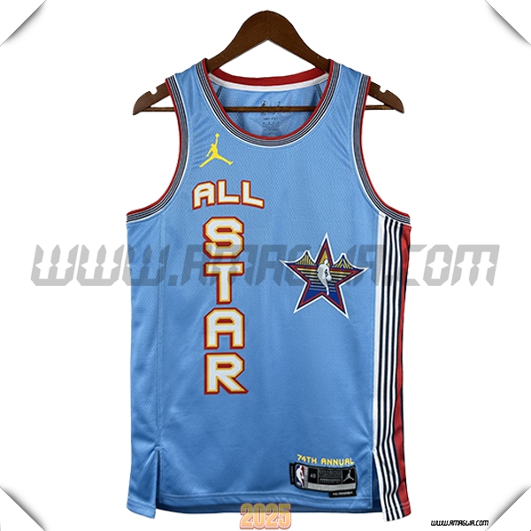 Maglia American All-Star (LILLARD #0) 2024/25 Blu/Rosso