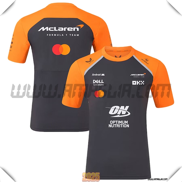 T-Shirt McLaren F1 Team Nero/Arancia 2025