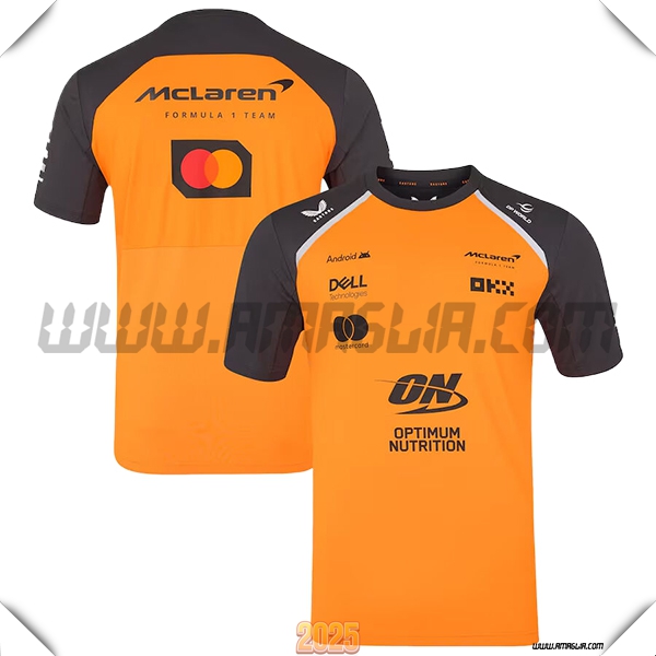 T-Shirt McLaren F1 Team Arancia/Nero 2025