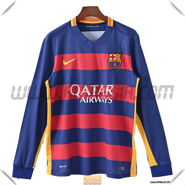 Prima Maglia Retro FC Barcellona Maniche lunghe 2015/2016