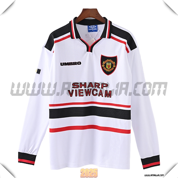 Seconda Maglia Retro Manchester United Maniche lunghe 1998/1999