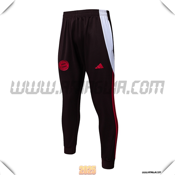 Pantaloni Allenamento Bayern Monaco Marrone/Bianco 2025 2026