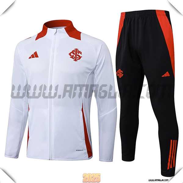 Tuta Calcio Giacca SC Internacional Bianco/Rosso 2025 2026