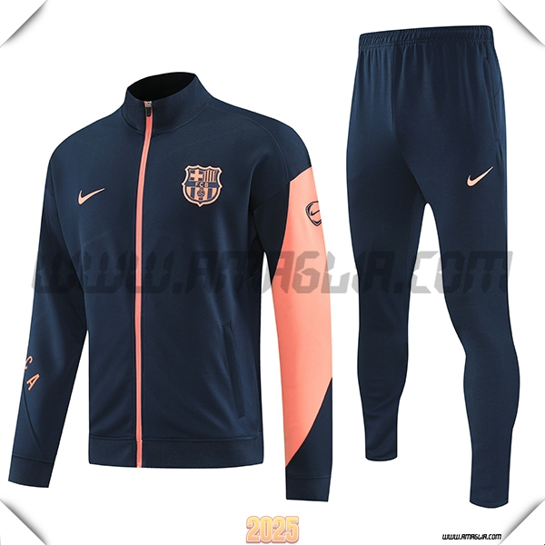 Tuta Calcio Giacca FC Barcellona Nero/Arancia 2025 2026