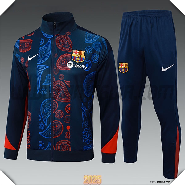 Tuta Calcio Giacca FC Barcellona Bambino Blu/Rosso 2025 2026