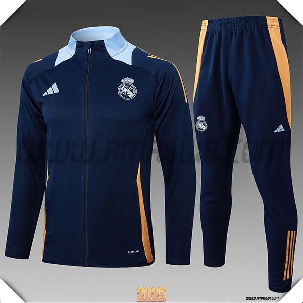 Tuta Calcio Giacca Real Madrid Bambino Blu Reale 2025 2026