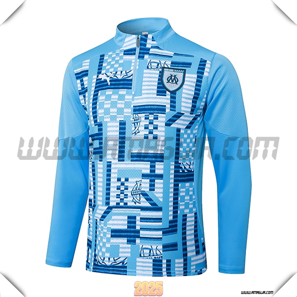 Felpa Allenamento Marsiglia Blu 2025 2026