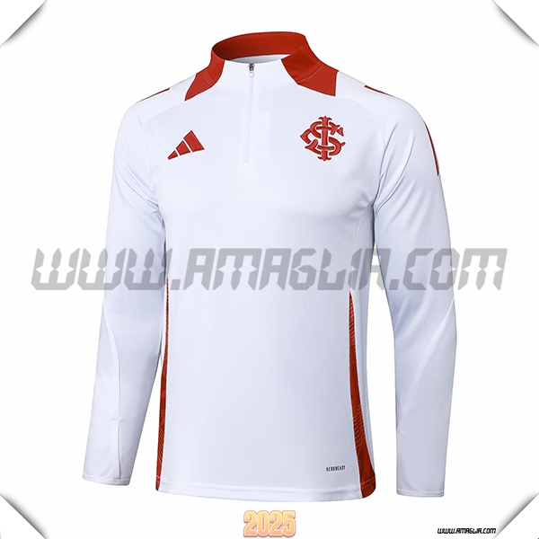 Felpa Allenamento SC Internacional Bianco/Rosso 2025 2026