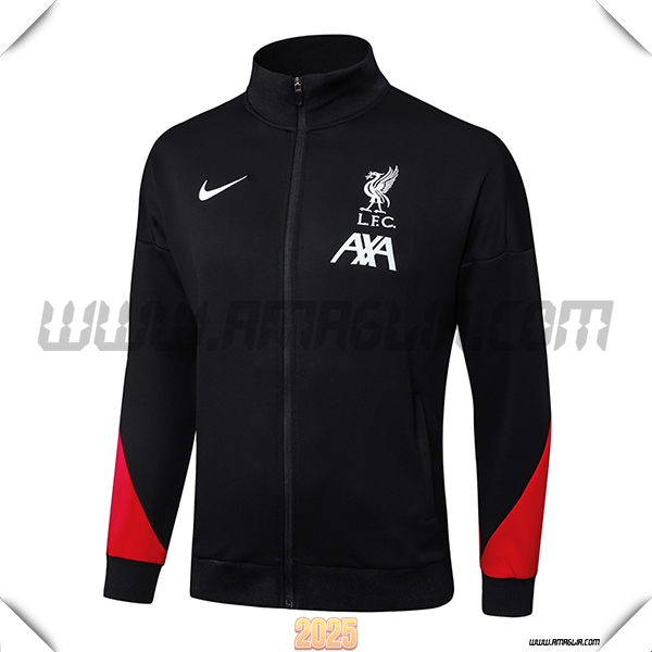 Giacca Calcio FC Liverpool Nero/Rosso 2025 2026