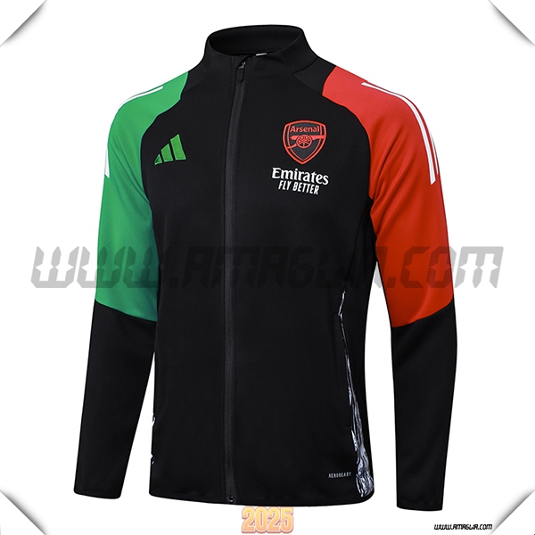 Giacca Calcio Arsenal Nero/Verde/Rosso 2025 2026