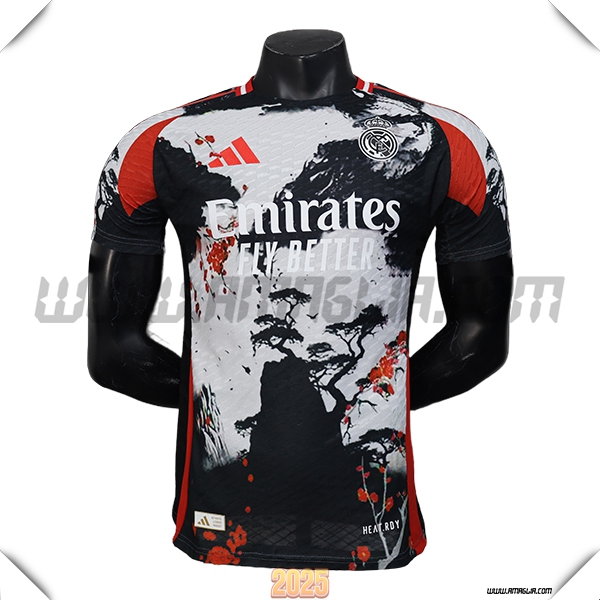 Maglia Calcio Real Madrid Edizione Speciale 2025 2026 Bianco/Nero