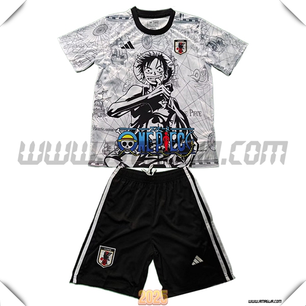 Kit Maglia Giappone Bambino Edizione Speciale 2025 2026 Nero/Bianco