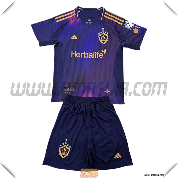 Nuovo Kit Maglia LA Galaxy Bambino Seconda 2025 2026